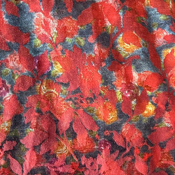 Handmade reversible sparkly floral button up jacket medium feminine coastal fall - Picture 8 of 13